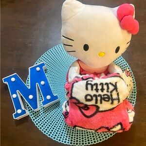 Hello Kitty Pink Pride 40x50 Throw Pink Pride Blanket and Character Pillow Set